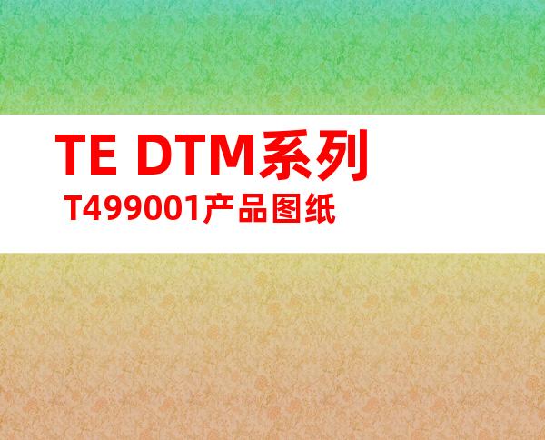 TE DTM系列 T499001产品图纸